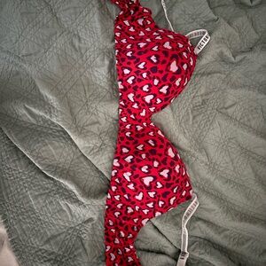 Victoria's Secret Red Leopard Print Bra